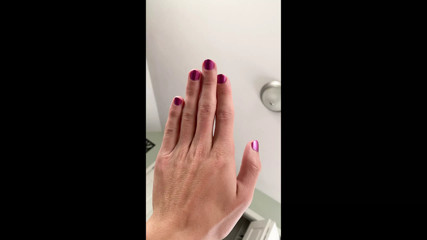 Crossdresser with Pink Painted Nails