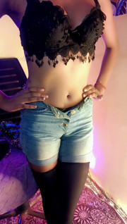 Role play bra presenting show in video call deal