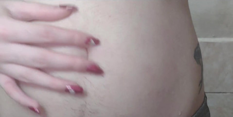 I Caress, Squeeze and Inflate My Hairy Belly