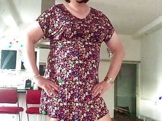 Nicki-Crossdress in her new Summer-Dress with Stockings &amp; Boots