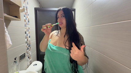 It all happened in the bathroom… My stepbrother fucked my tight ass in the bathroom