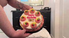 Fat Girl Sits on Cake