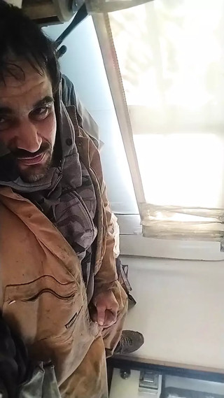 Freezing morning jacking in my jumpsuit