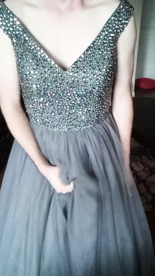 Cumming in a girl's willingly given prom dress