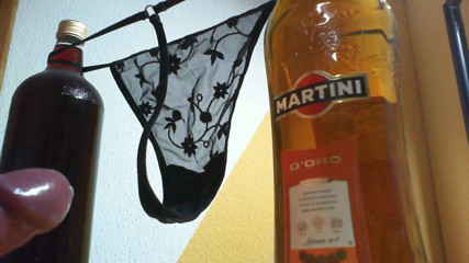 cum panty thong jerky sperma string vollgespritzt dirty