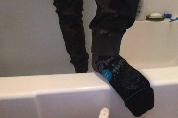twink pisses Camo Jogger Pants