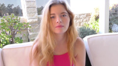 Cute Redhead Briar Rose Shows Her Hairy Vag To Her Stepdaddy