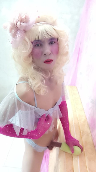 transgender Le wearing sexy clothes porn playing standing.
