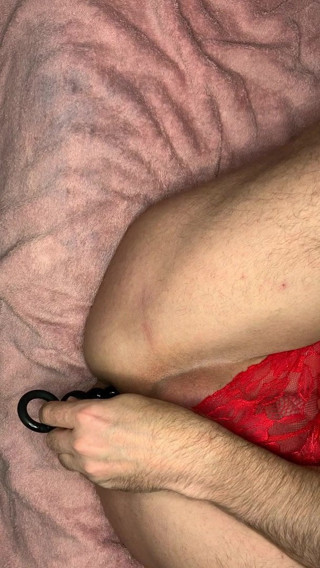 Butt plug in gf panties