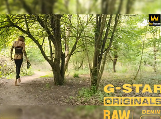 A Transvestite Whore in Jean's G-star Raw Shows off to the Watchers in the Forest of Brunoy at the Napolon Vanessabitchx