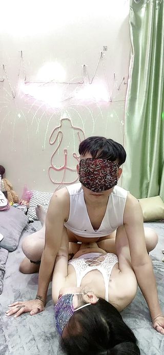 Young Couple Love Each Other with Great Passion