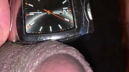 horny whit a watch