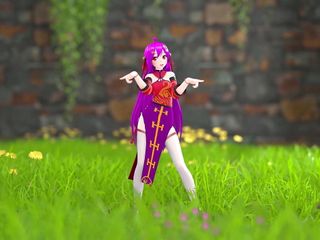 Chinese Girl Model 22 Undress Dance Hentai Mmd 3D Purple Hair Color Edit Smixix