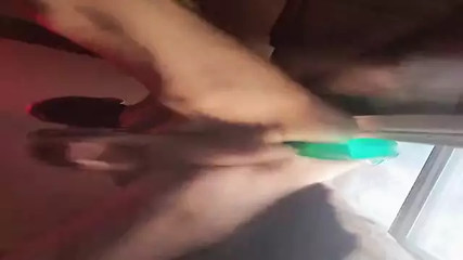 Hubby banging himself with dildo to get some relief