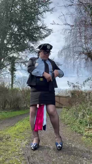 In cop uniform for an evening thumbnail