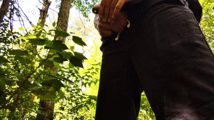 Pissing in the woods