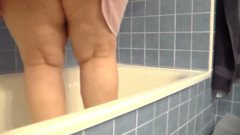Peeing in the bathroom by Jen