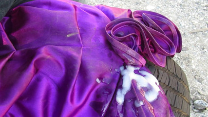 Andrea's Prom Dress Fucked in Public as Train passes by