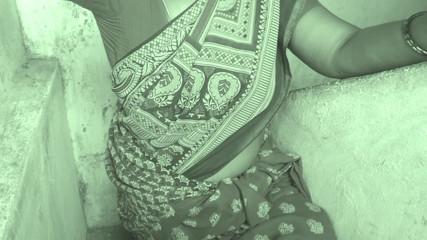 Super Indian lady handjob with boyfriend cock