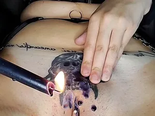 girl shakes in pain from hot wax