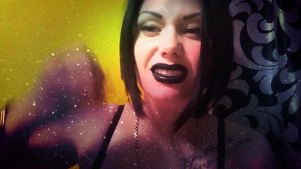 Witch with black lips french kissing with you & riding you