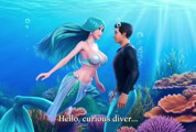 Underwater fantasy where a diver discovers a mesmerizing mermaid
