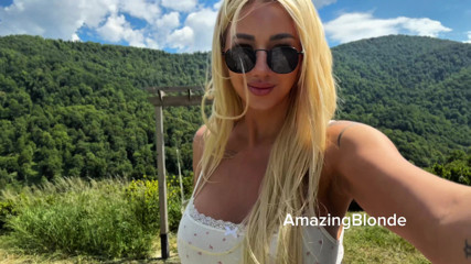 Visited a neighbor in the mountains  juicy cunnilingus and a blowjob in return