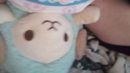 Diapered femboy humps his stuffed sheep