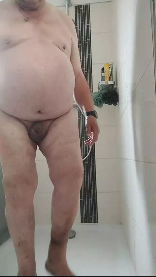 Horny shower, wifes black panty and humping the humper