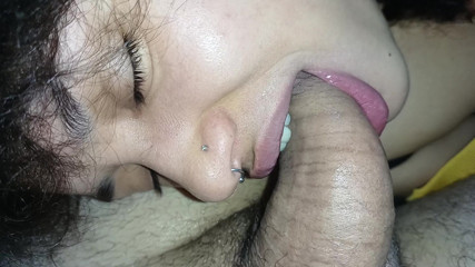 POV big fleshy lips and cock suckers, deep sucking cuckold cock