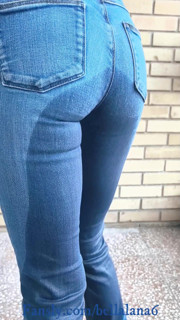 Intense anal toy control made teacher squirt in tight jeans fully soaking them