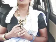E -2, full video, Car sex, Telugu dirty talks, indian beautiful sexy saree housewife with son in law romantic journey.