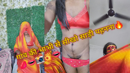 Learn to wear a saree from the village sister-in-law thumbnail