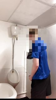 Peeing with a hard dick