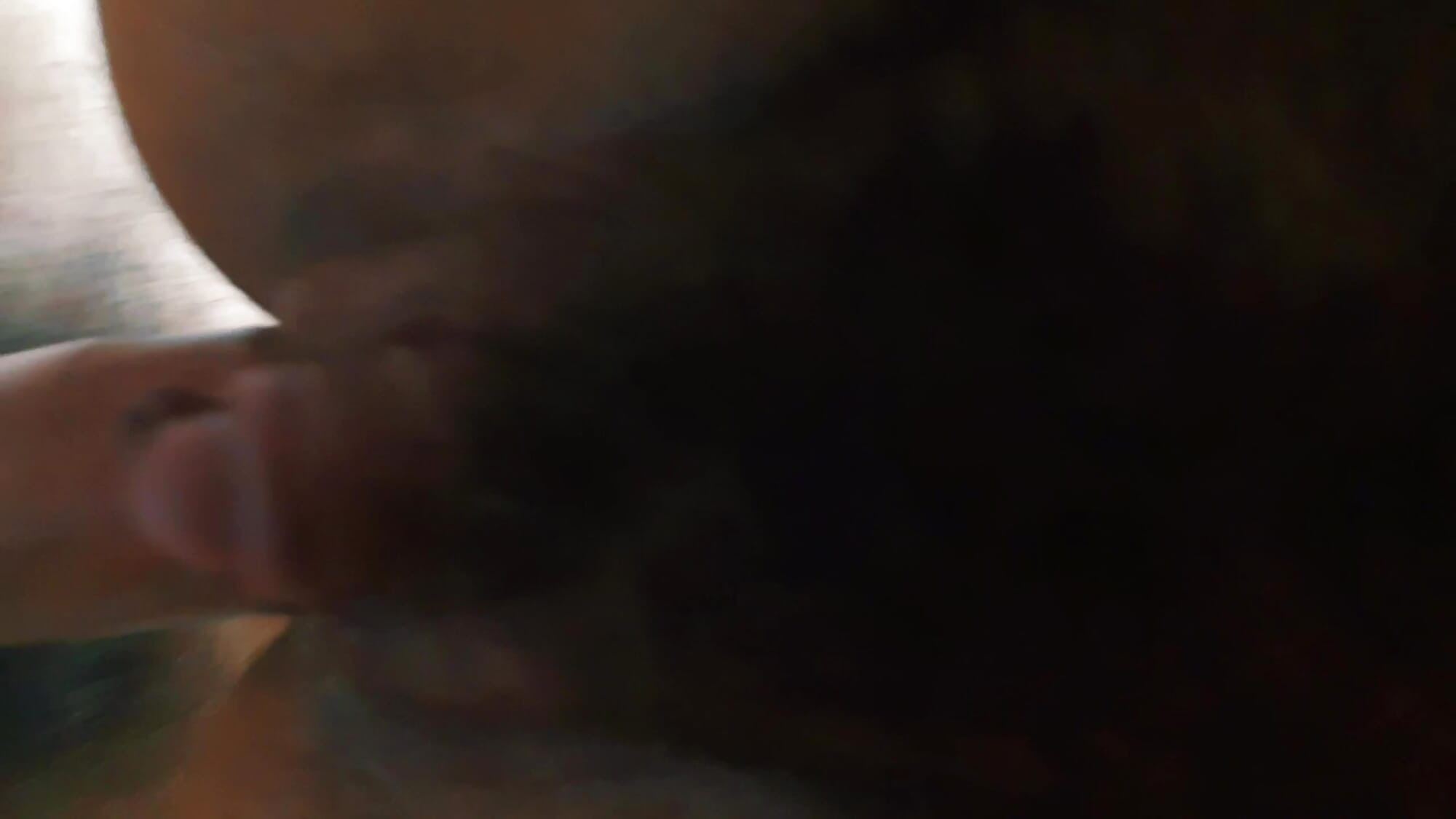 Huge load of sperm dripping from ass to pussy.