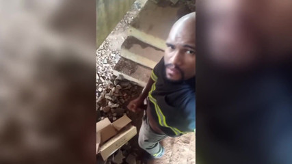 On the Building's Stairs, Hitting One