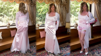 Pink Satin Sissy Lady