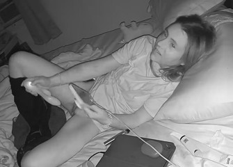 MILF with small tits and bald pussy gets herself off