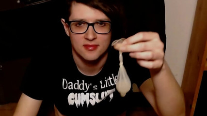 Sissy Gagging And Involuntary Swallows 4 Loads Of Stranger's Cum