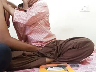 Indian Desi village college student was fucking with boyfriend in badroom in clear Hindi audio language