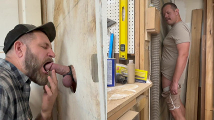 Cute construction worker visits my GLoryhole