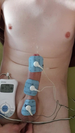 young gay electro estim part 3 with cumshot