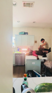 StepSon catches his ebony busty mom fucking the white neighbor.