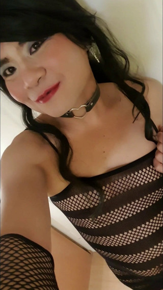 The Little Sissy in new Black Lingerie 2