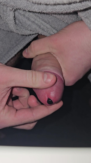 Urethral Sounding and Plug Insertion, got lost in my cock, pushed it to deep.