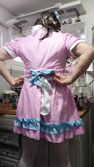 Patty crossdresser pink dress thumbnail