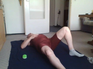 me in redbrown unitard