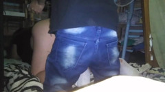 I Put My Fingers in Putita Rica at Night with a Pink Thong and Dress