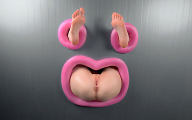 Gloryhole Ass Sticking Out of the Wall: POV Fuck with Face Reactions Until Creampie