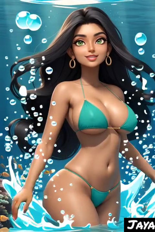 underwater Indian girl bikini (Ai model)